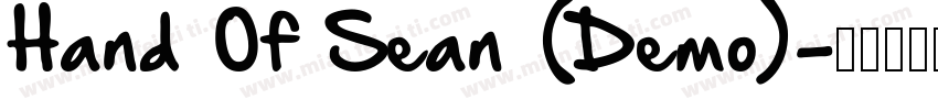 Hand Of Sean (Demo)字体转换